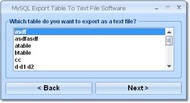 MySQL Export Table To Text File Software screenshot